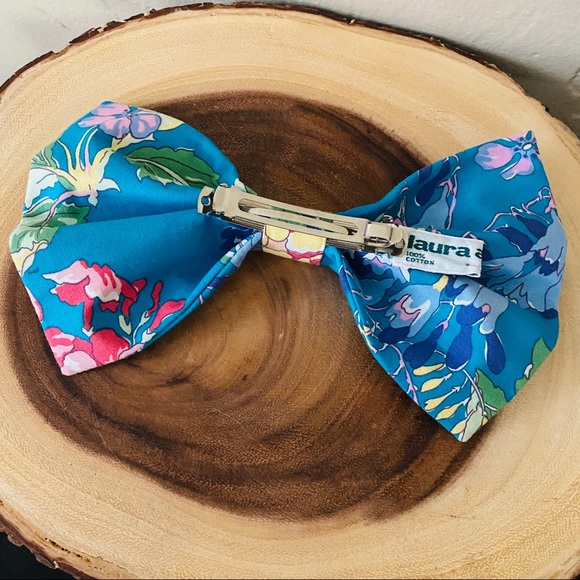 Vintage Laura Ashley Oversized Floral Hair Bow - Picture 5 of 8